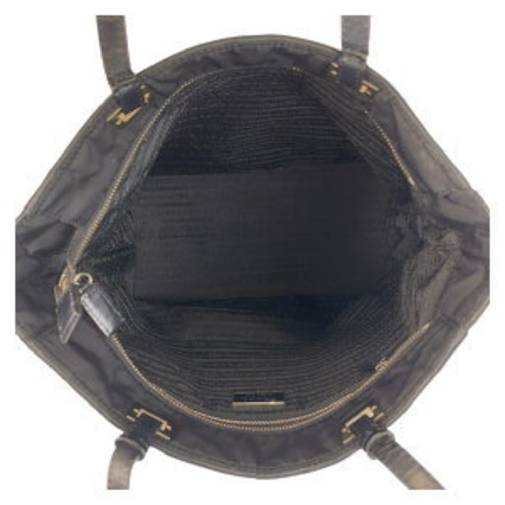 Prada Shoulder Triangular Bag Black Nylon Leather… - image 8